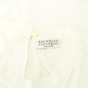 BRUNELLO CUCINELLI 刺繍 フレンチスリーブ Tシャツ カットソー XS 白 ホワイト