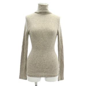 22AW COTTON YAK RIB JERSEY タートルネック カットソー ジャージーニット リブ F ベージュ