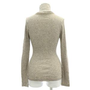 MARGARET HOWELL 22AW COTTON YAK RIB JERSEY タートルネック カットソー ジャージーニット リブ F ベージュ