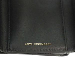 ANYA HINDMARCH 142670 Mini Trifold Eyes in Capra 財布 ブラック