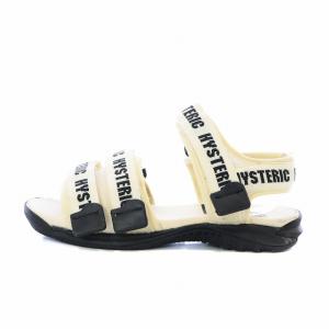 HYSTERIC GLAMOUR LOGO VELCRO サンダルスニーカー スポーツサンダル ロゴ Vibram ビブラムソール 24.0cm ベージュ 02172QS01