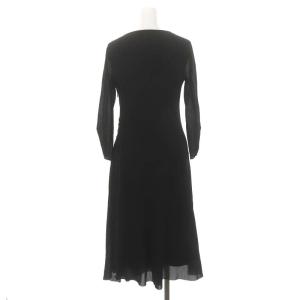 VIVIENNE TAM パワーネット 刺繍 ワンピース カシュクール ロング 八分袖 1 黒 ブラック