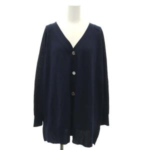 23SS ICECOTTON 2wayオーバーサイズカーディガン ニット 長袖 紺 ネイビー