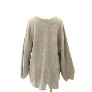 AMERICANA ワッフル ワイドカットソー 長袖 プルオーバー グレー