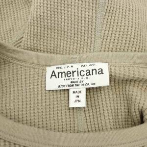 AMERICANA ワッフル ワイドカットソー 長袖 プルオーバー グレー