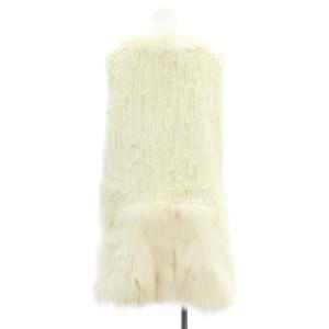 GRACE CONTINENTAL レッキス×フォックスベスト 前開き 36 オフホワイト