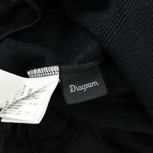 Diagram GRACE CONTINENTAL ヘムフレアルーズパーカー スウェット カットソー 長袖 フード 36 黒 ブラック
