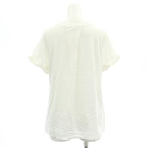 LANVIN en Bleu ビジューリボン装飾Tシャツ カットソー 半袖 38 M 白 ホワイト