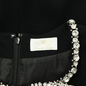 Grace Class リボンネックレスビジュードレス ノースリーブ ロング 36 黒 ブラック