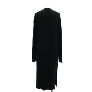 Grace Class パールポケット付ロングカーディガン ニット 長袖 36 黒 ブラック