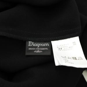 Diagram GRACE CONTINENTAL トリアセファートップ カットソー バックV フォックスファー 七分袖 36 黒 ブラック