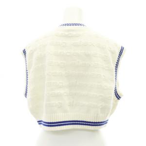 alexanderwang ノースリーブ クロップド トップ ニットベスト Vネック XS ホワイト