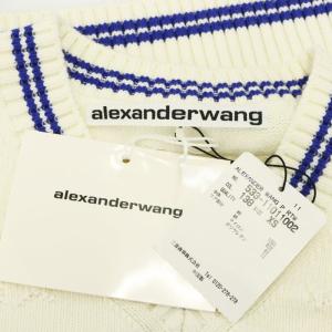 alexanderwang ノースリーブ クロップド トップ ニットベスト Vネック XS ホワイト