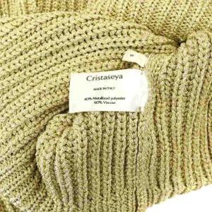 cristaseya MAXI SWEATER GOLD セーター S ゴールド色