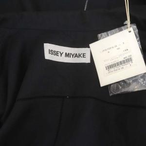 ISSEY MIYAKE シャツ 長袖 フロントボタンリネン 3 L 黒 ブラック