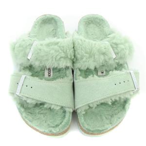 BIRKENSTOCK 23AW Arizona Teddy Split サンダル 24.5cm 緑 グリーン