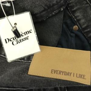 EVERYDAY I LIKE デニム パンツ ジーンズ ボトムス ジップフライ コットン 36 L 黒 ブラック