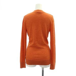 TORY BURCH カーディガン ロゴボタン ウール XS オレンジ