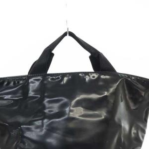 Hervé Chapelier ノワール  ヴェルニ舟型トートM ハンドバッグ トートバッグ 黒 ブラック 1027VE