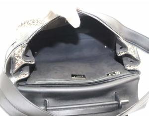 TOD'S ウェーブバッグ ハンドバッグ ハラコ レザー ブラウン ブラック