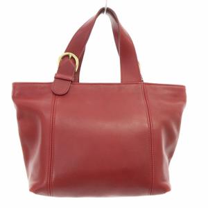 COACH レザー トートバッグ ハンドバッグ 赤 レッド 4133