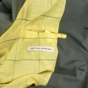 UNITED ARROWS 23SS タフタ ウィンドウ マックコート バルカラーコート ナイロン ロング S グレイッシュカーキ