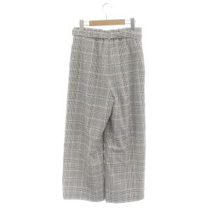 Diagram GRACE CONTINENTAL 22AW クロップドワイドパンツ チェック タック ベルト付き 38 グレー