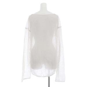 Plage 24SS les Tendre see through alpaca ニット セーター シアー アルパカ 長袖 ライトグレー