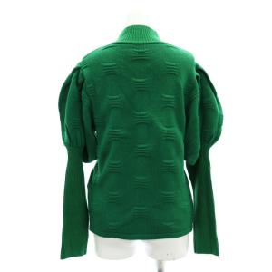 Ameri VINTAGE 22AW SHRINK PUFF SLEEVE KNIT TOP ニット セーター 長袖 モックネック F 緑 グリーン