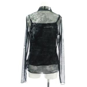 Ameri VINTAGE 23SS PICTURE BOOK TATTOO TOP カットソー チュール シアー 長袖 F 黒 ブラック