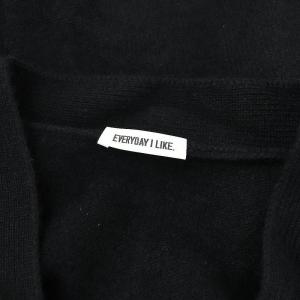 EVERYDAY I LIKE Big Cardigan カーディガン ニット 長袖 Vネック カシミヤ混 黒 ブラック