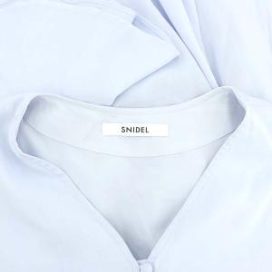 SNIDEL 23AW シフォンフリルロングワンピース マキシ丈 八分袖 1 サックスブルー