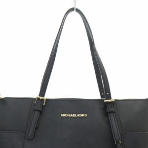 MICHAEL KORS ジェットセット トートバッグ レザー ロゴ 黒 ブラック 30F2GTTT8L