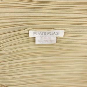 PLEATS PLEASE ISSEY MIYAKE イッセイミヤケ ハイネックノースリーブカットソー プルオーバー 4 ベージュ