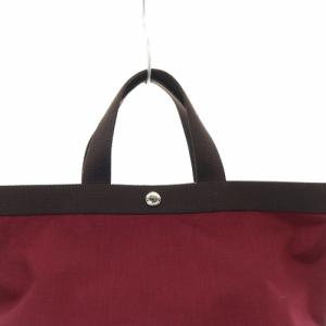 Hervé Chapelier コーデュラ舟型トートM バッグ ハンドバッグ 赤 レッド 茶色 ブラウン 707C /SR11