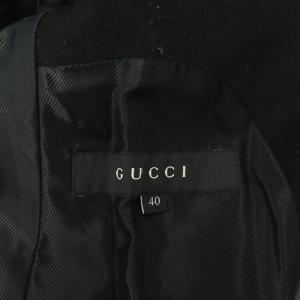 GUCCI ウールチェスターコート ミドル丈 40 ブラック 247395