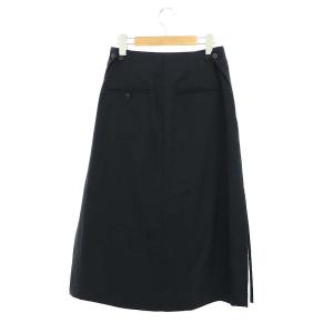 HYKE LIGHT FLANNEL SKIRT スカート ロング フレア 1 黒 ブラック 14096