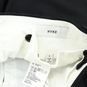 HYKE LIGHT FLANNEL SKIRT スカート ロング フレア 1 黒 ブラック 14096