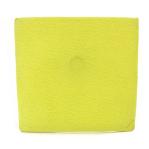 HERMES バスティア レザー コインケース 小銭入れ 黄色 イエロー 刻印Z