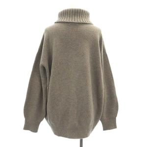 Spick&Span カシミヤウールタートルプルオーバー ニット セーター 長袖 オーバーサイズ F グレージュ