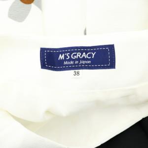 最終価格！M'S GRACY ブルー シフォン リボン バルーン ワンピース 美