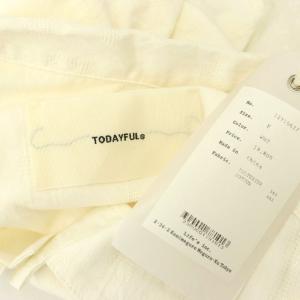 TODAYFUL 23SS Jacquard Pocket Shirts シャツ 長袖 チュニック丈 F ホワイト アイボリー