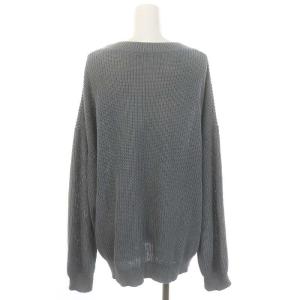 L'Appartement リネンボーイズニット LINEN BOYS KNIT セーター 長袖 プルオーバー F ブルーグレー