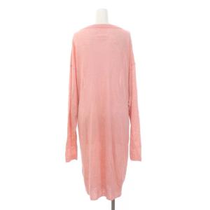 Martin Margiela MM6 リネン ベルテッド ロングカーディガン 長袖 S ピンク