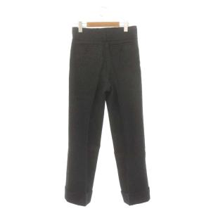 JUNYA WATANABE コムデギャルソン COMMEdesGARCONS AD2003 ウールカットオフデザインワイドストライプパンツ センタープレス