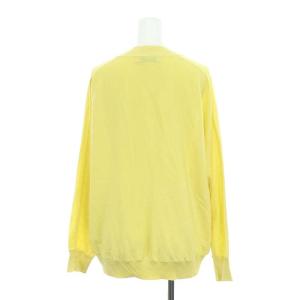 ebure コットンシルクカーディガン ×RON HERMAN 長袖 Vネック コットン シルク 黄 イエロー