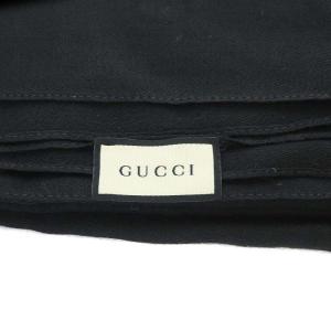 GUCCI ストール マフラー GG柄 フリンジ 黒 ブラック