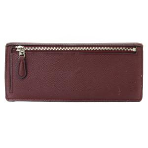 COACH エンボスド テクスチャード ウォレット 長財布 レザー ロゴ エンジ 52331