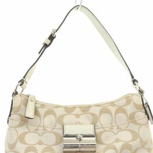 COACH バッグクリスティン シグネチャー ハンドバッグ べージュ 43740
