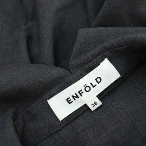 ENFOLD 24SS SQUARE-SLEEVES DRESS ワンピース ロング丈 38 チャコールグレー